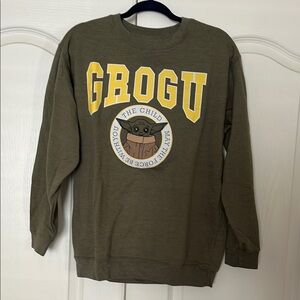 Star Wars Grogu Green Sweater